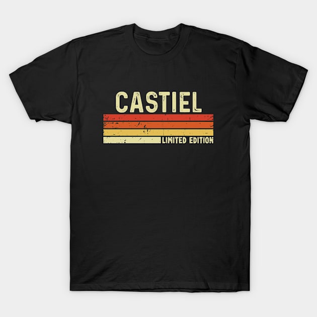 Castiel First Name Vintage Retro Gift For Castiel T-Shirt by CoolDesignsDz